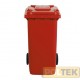 BIDONE IMMONDIZIA lt 240 mm 580x730x1070 ROSSO