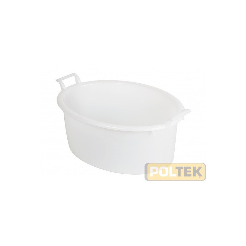 Bagno ovale realizzato con materiali per uso alimentare.