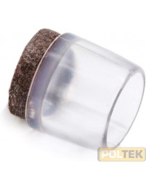 PUNTALE ESTERNO PVC TRASPARENTE CON FELTRO d.16 (PZ.8)
