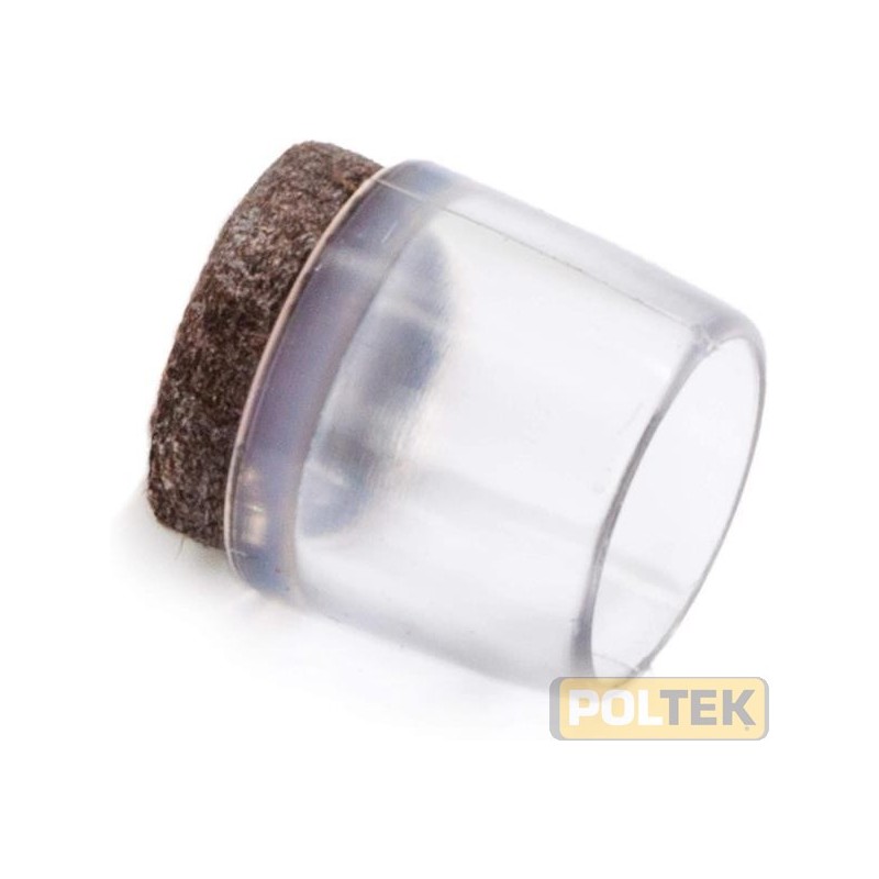 PUNTALE ESTERNO PVC TRASPARENTE CON FELTRO d.20 (PZ.8)