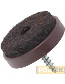 SCIVOLO CON FELTRO E VITE MARRONE d.20 (PZ.8)