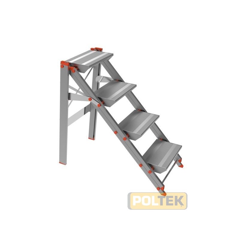 SGABELLO MARCHETTI ALLUMINIO 4 GRADINI
