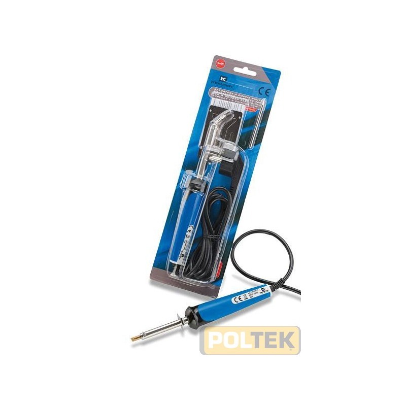 Saldatore per stagnatura Completo di 2 punte, una curva ed una diritta, e di un cavalletto di sostegno. Alimentazione 220 Volt. 