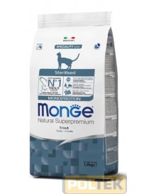 MONGE CAT NATURAL MONOPROTEICO STERILIZZATO TROTA gr.400