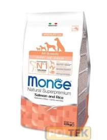 Le crocchette Monge Natural Superpremium Speciality Line Puppy & Junior con Salmone e Riso sono un alimento completo per cucciol