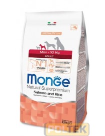 MONGE DOG MINI ADULT SALMONE E RISO gr.800