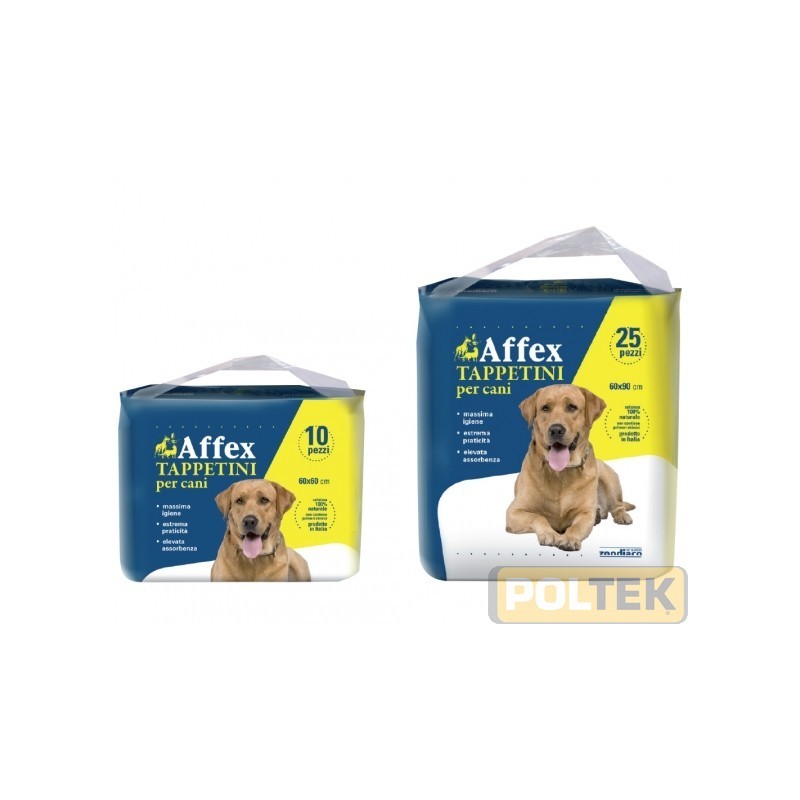 AFFEX TAPPETTINI PER CANI cm 60x60 - 10 pz.