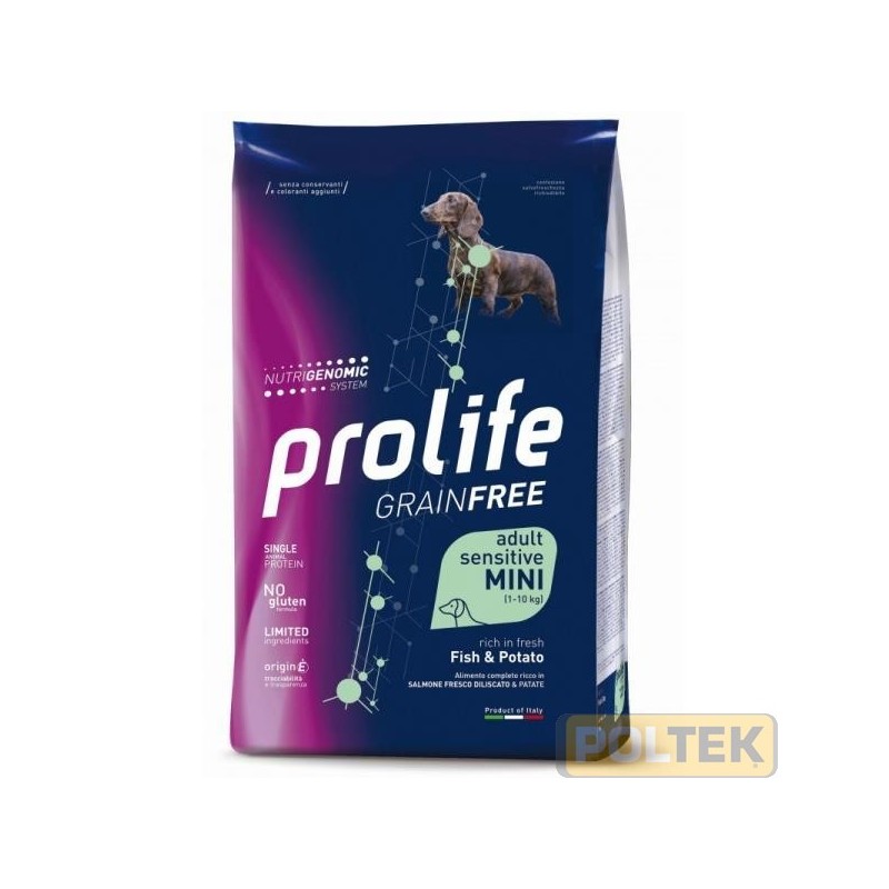 PROLIFE DOG GRAIN FREE SENSITIVE FISH&POTATO MINI Kg 2