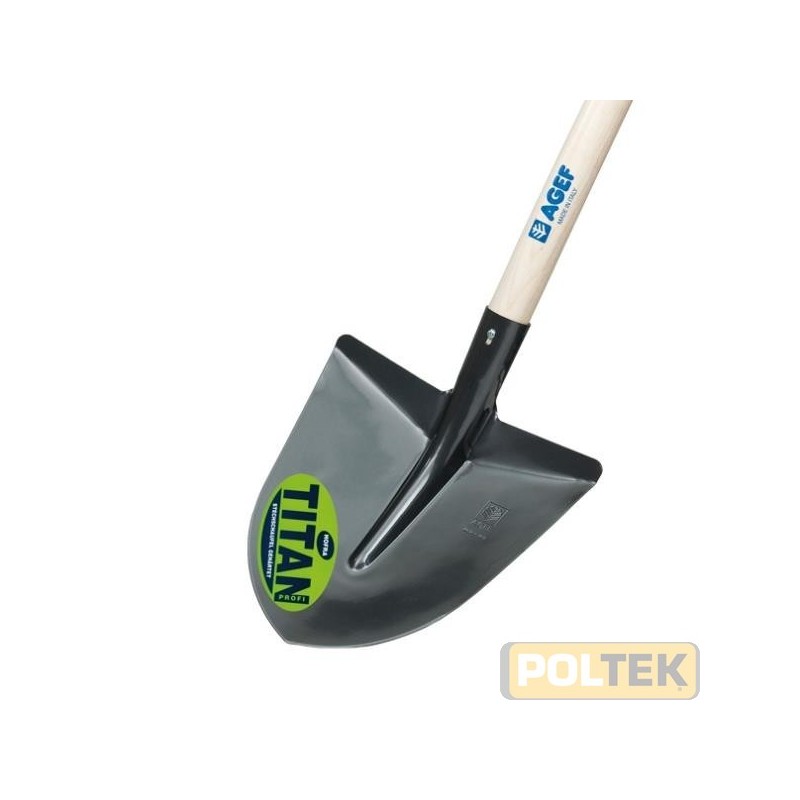 Badile a punta con spalla temprato norme DIN e manico in frassino cm 140.