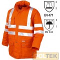 GIACCA ISSA ALTA V. IMPERMEABILE TRASPIR. ARANCIO tg. L