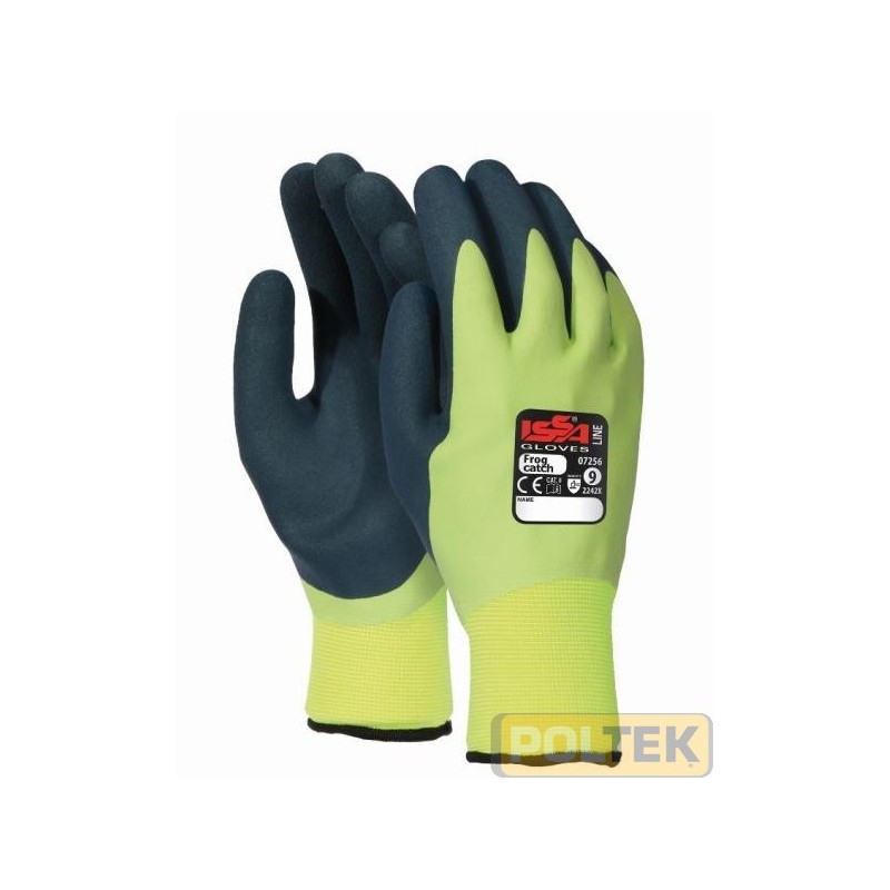 Guanto tecnico in filo continuo poliestere 15 aghi con una prima splmatura fino al polsino in lattice chengarantisce impermeabil