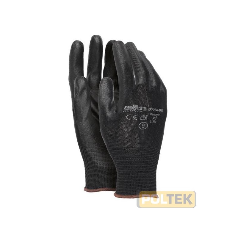 GUANTO ISSA NYLON SPALMATO POLIUR. NERO tg. 8