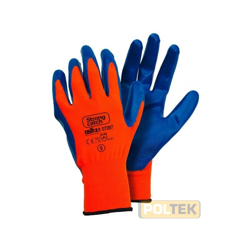 GUANTO ISSA NYLON SPALMATO NITRILE ARANCIO tg. 7