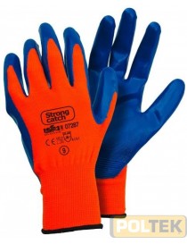 GUANTO ISSA NYLON SPALMATO NITRILE ARANCIO tg. 8