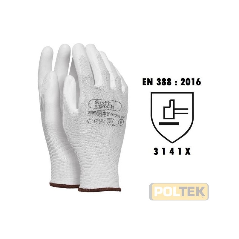 GUANTO ISSA NYLON SPALMATO POLIUR. BIANCO tg. 7