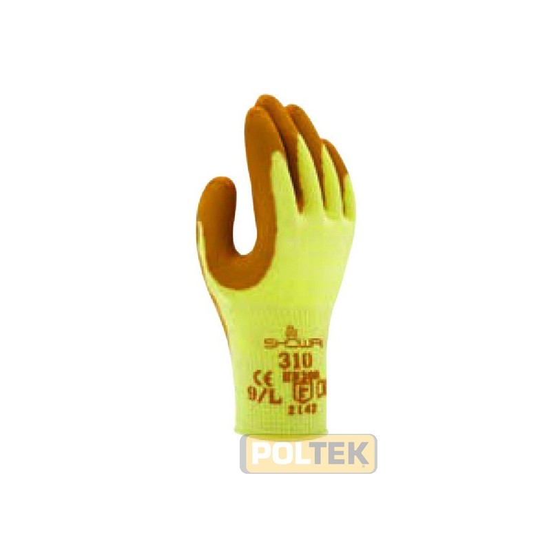GUANTO SHOWA LATTICE ARANCIONE SU MAGLINA SH310 tg. 9/L