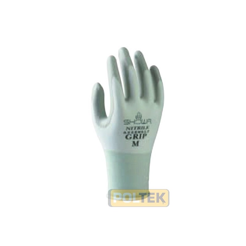 GUANTO SHOWA ANTISCIVOLO NITRILE BIANCO tg. 9/XL