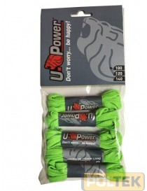 LACCI PIATTI VERDI FLUO U-POWER cm 100 (5 paia)