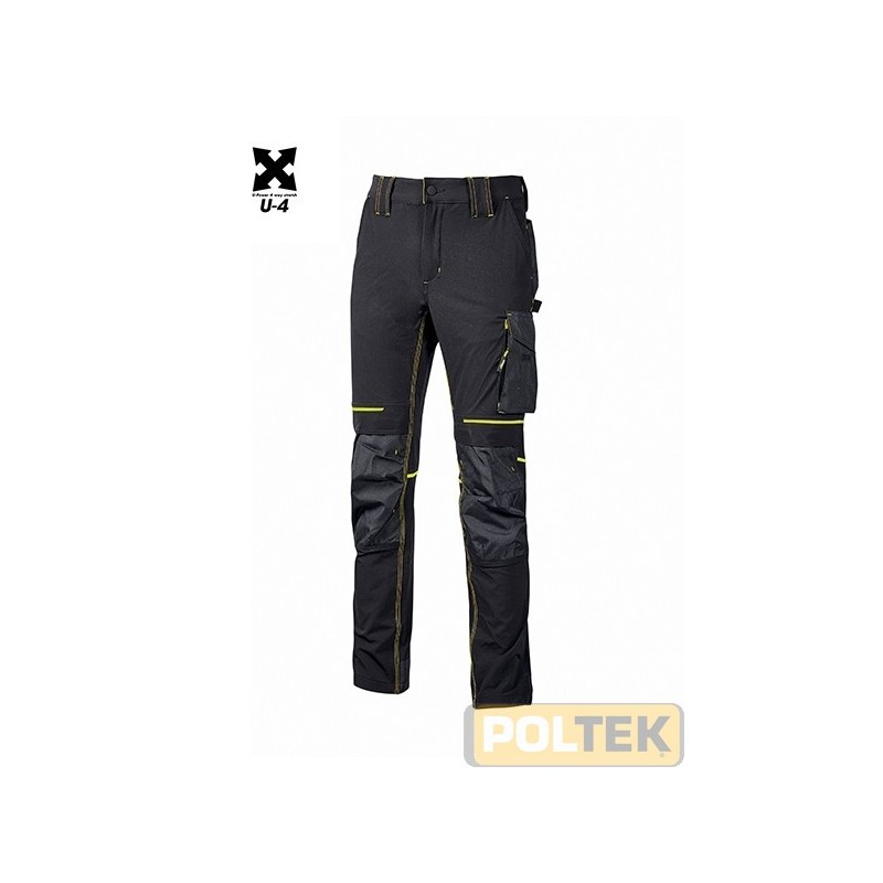 Pantalone in tessuto U-4 (U-Power 4 way stretch) molto comodo, resistente, morbido sulla pelle, idrorepellente, traspirante e as