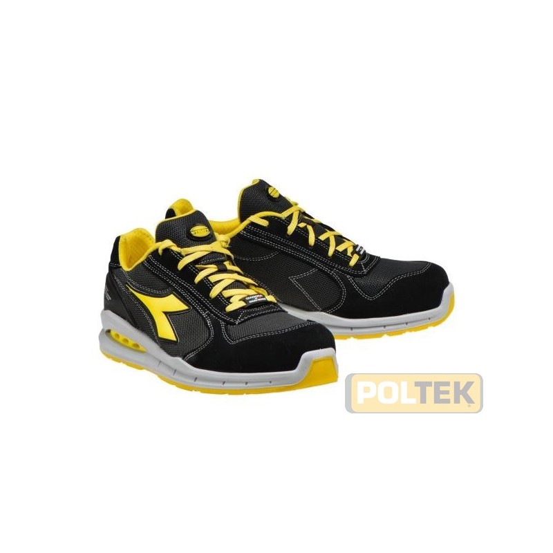 Calzatura bassa in tessuto rete e vitello scamosciato,puntale in acciaio 10, 200J, K-sole a passaggio zero, plantare estraibile 