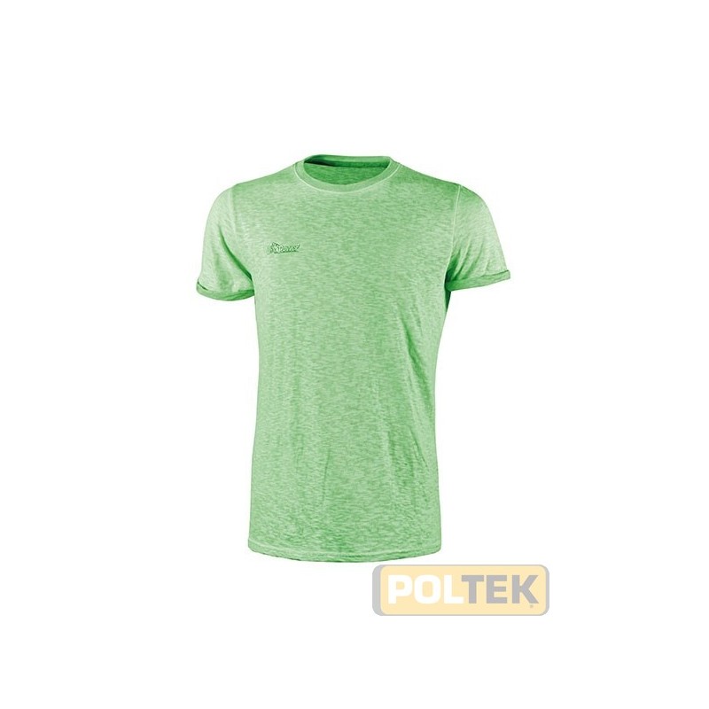 T-Shirt manica corta in 100% cotone fiammato in colori fluo. Tessuto di alta qualità in cotone con filato "slub cotton” (coto