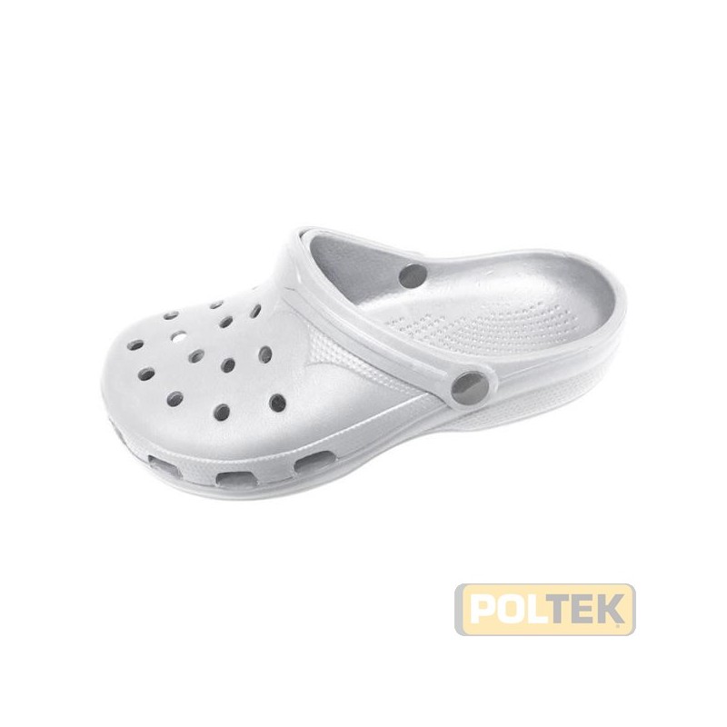 Zoccoli con cinturino realizzati in EVA (Etilene Vinil Acetato). Resistenti, impermeabili, perfetti per il giardinaggio.