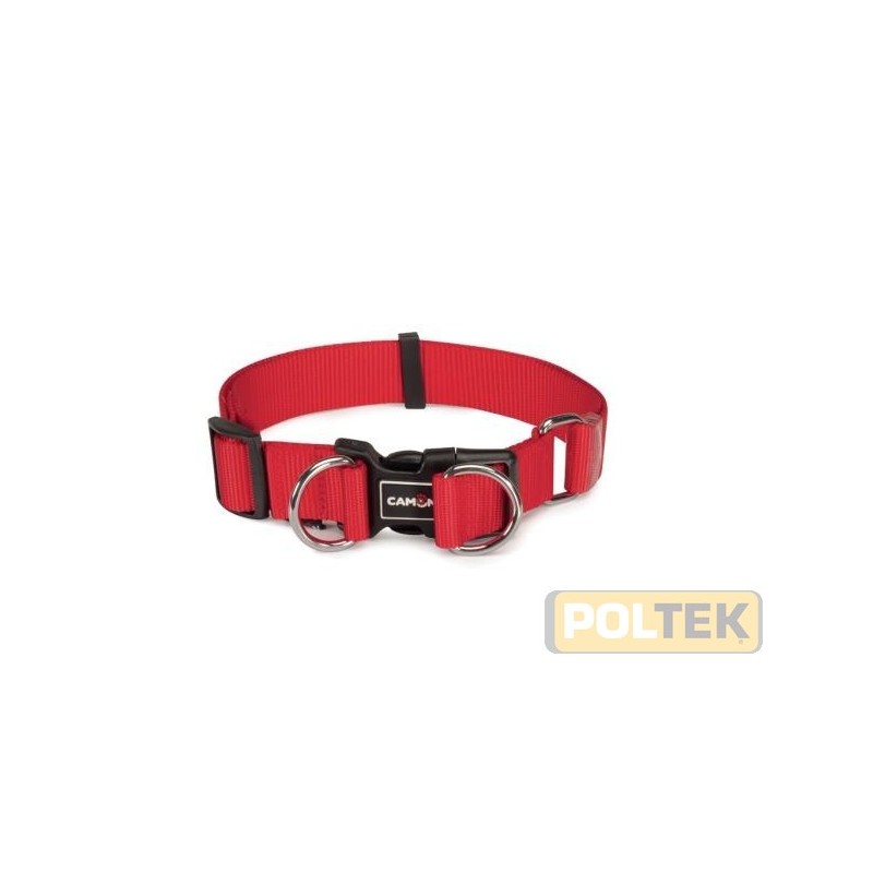 CAMON COLLARE REGOLABILE CON DUE ANELLI ROSSO