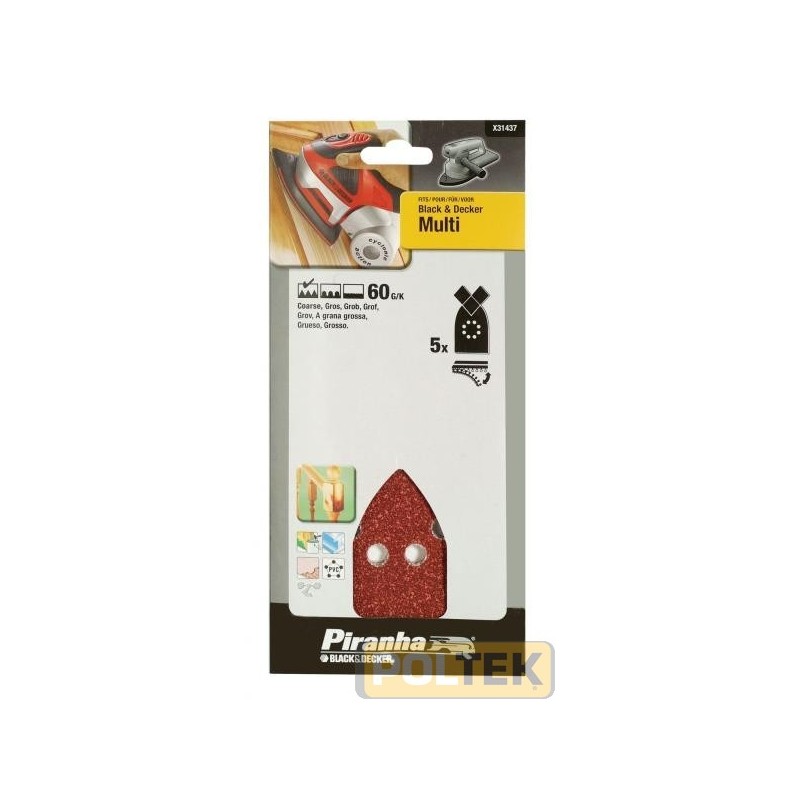 CARTA ABRASIVA VELCRO MULTILEVIGATRICE g 80 (bl. pz.5)