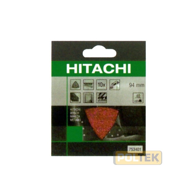 CARTA ABRASIVA VELCRO DELTA HIKOKI 94mm g 100 (bl pz.10)