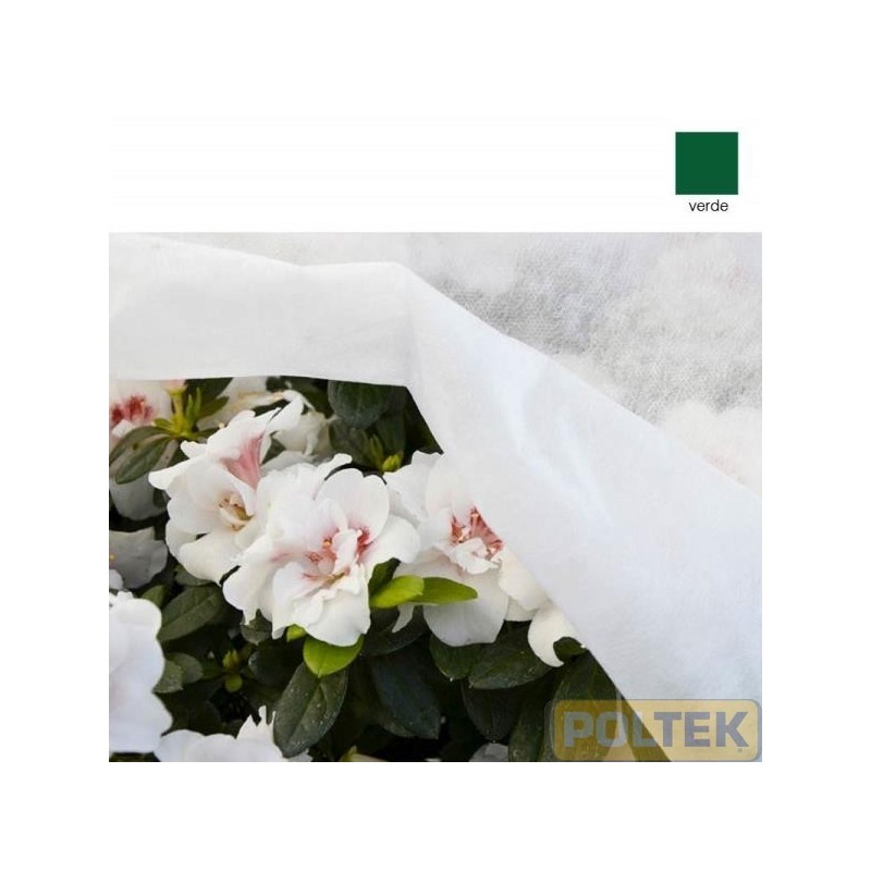 Telo "tessuto non tessuto" in polipropilene, stabilizzato ai raggi UV, per proteggere fiori ed ortaggi dal gelo e dai repentini 