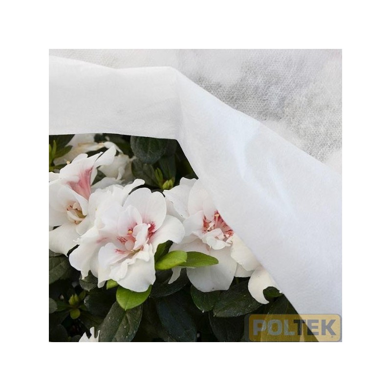 Telo "tessuto non tessuto" in polipropilene, stabilizzato ai raggi UV, per proteggere fiori ed ortaggi dal gelo e dai repentini 