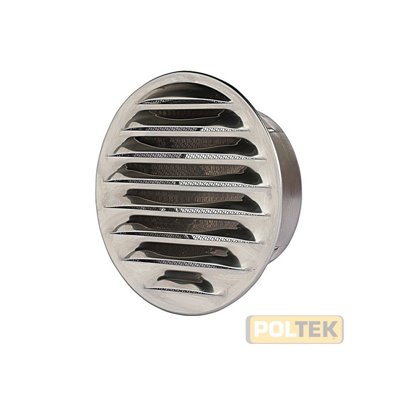 Griglia circolare da incasso in rame, con rete. Fornita con pellicola trasparente antigraffio.