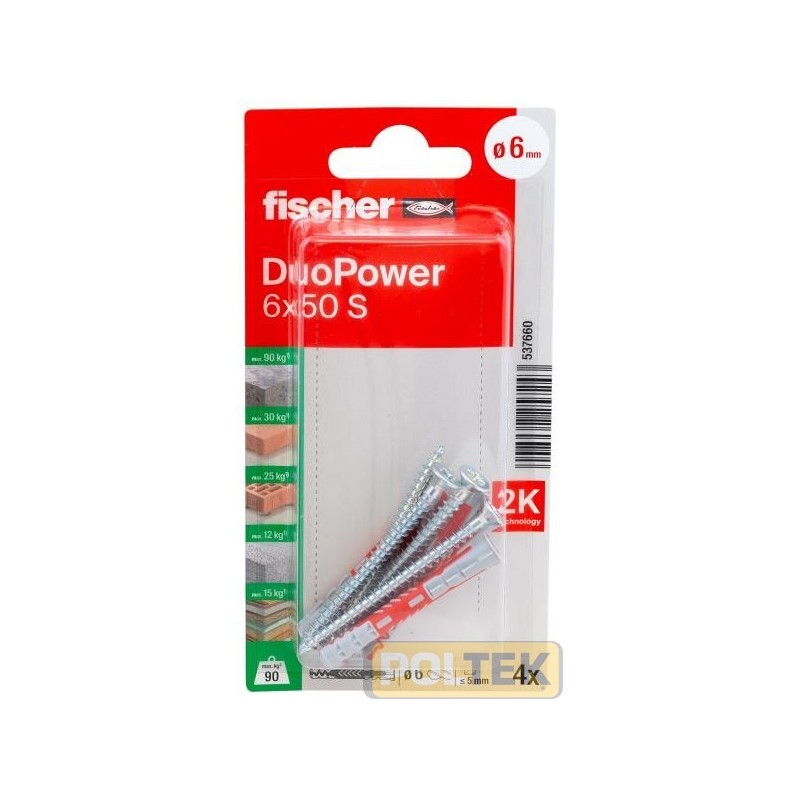 TASSELLO FISCHER BLISTER DUOPOWER LUNGA S 6x50 K