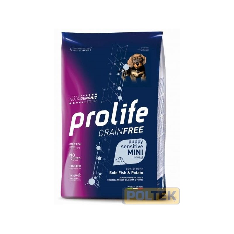 PROLIFE DOG GRAIN FREE PUPPY MINI SENS SOLE FISH&POTATO 10kg