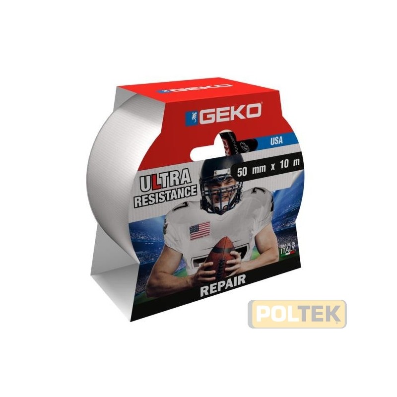 Nastro fortemente adesivo, antiabrasione, impermeabile all'acqua e all'aria. Formato da 3 strati rinforzato da una trama in mate