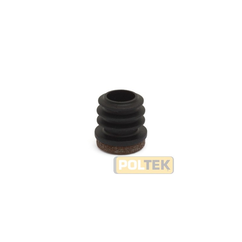 PUNTALE INTERNO PVC NERO ALETTATO CON FELTRO d.20 (PZ.8)