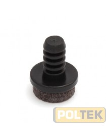 PUNTALE A PERNO PVC NERO CON FELTRO d. 6 (PZ.8)