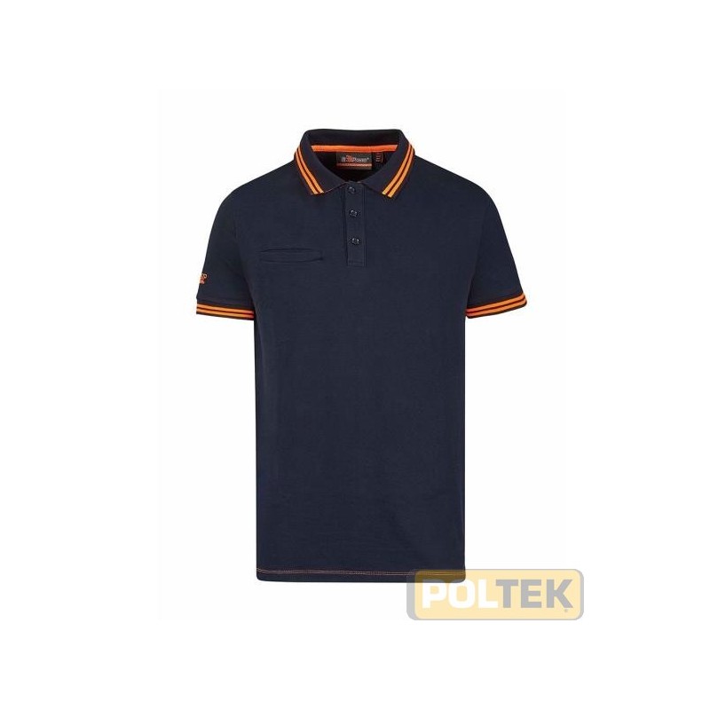 Questa polo uomo manica corta è realizzata in cotone stretch per garantire una vestibilità regular, traspirabilità e benesser