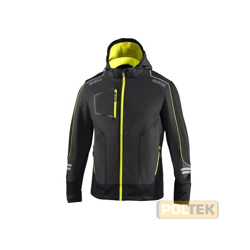 GIACCA SPARCO SOFTSHELL TECH YORK GRIGIO/GIALLO tg. S