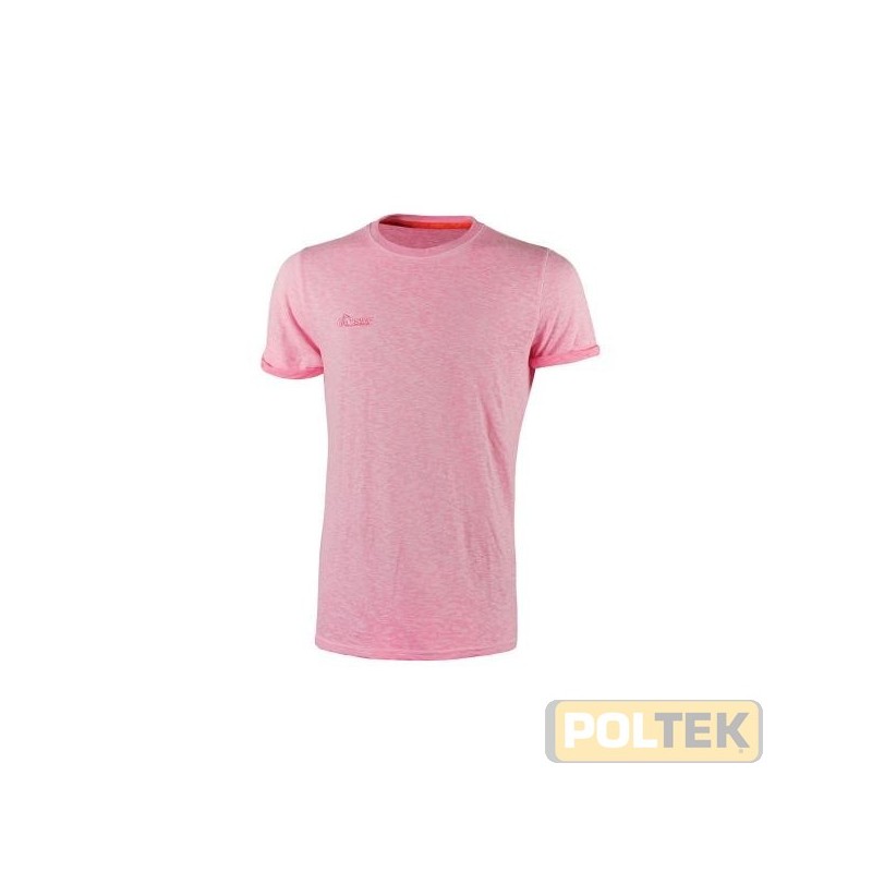 T-Shirt manica corta in 100% cotone fiammato in colori fluo. Tessuto di alta qualità in cotone con filato "slub cotton” (coto