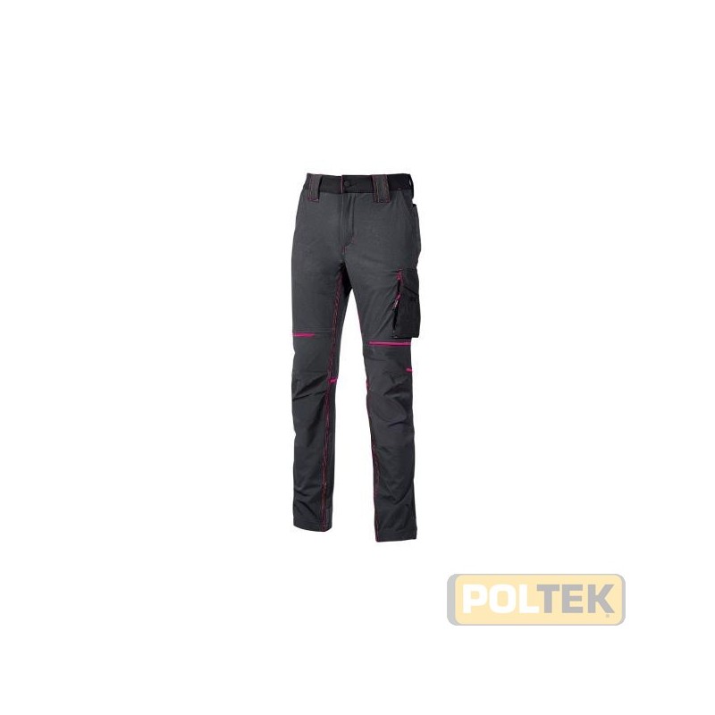 Pantalone in tessuto U-4 (U-Power 4 way stretch) molto comodo, resistente, morbido sulla pelle, idrorepellente, traspirante e as
