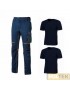KIT PANTALONE U-POWER WORLD DEEP BLUE + 2 T-SHIRT tg. M