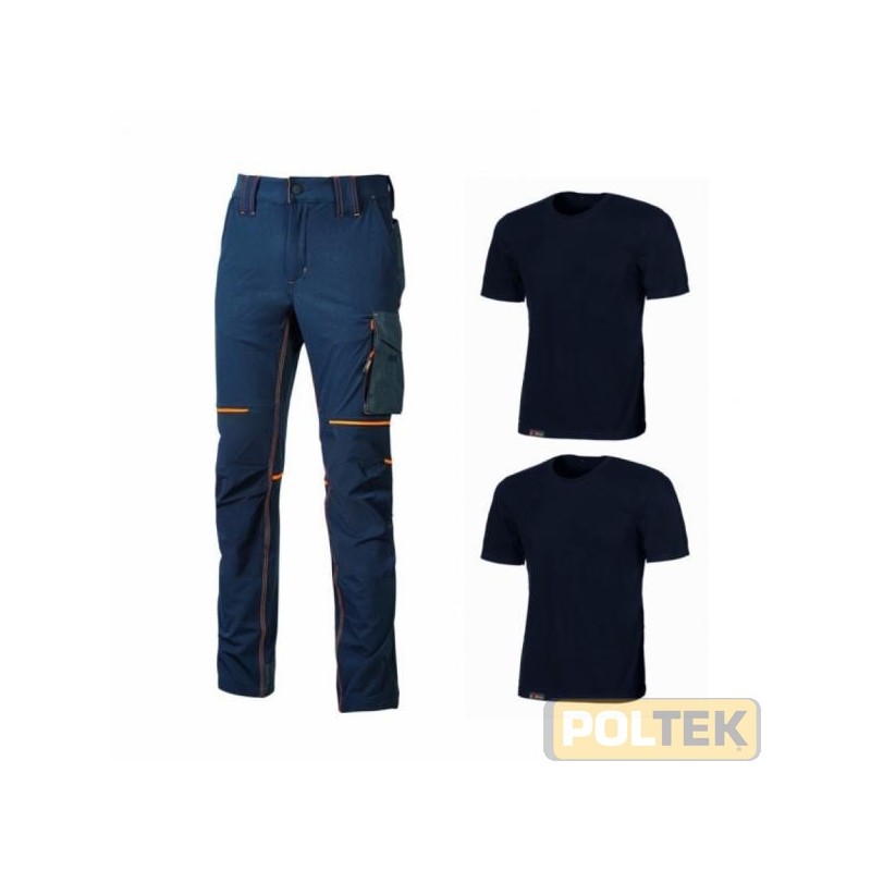 Pantalone in tessuto U-4 (U-Power 4 way stretch) molto comodo, resistente, morbido sulla pelle, idrorepellente, traspirante e as