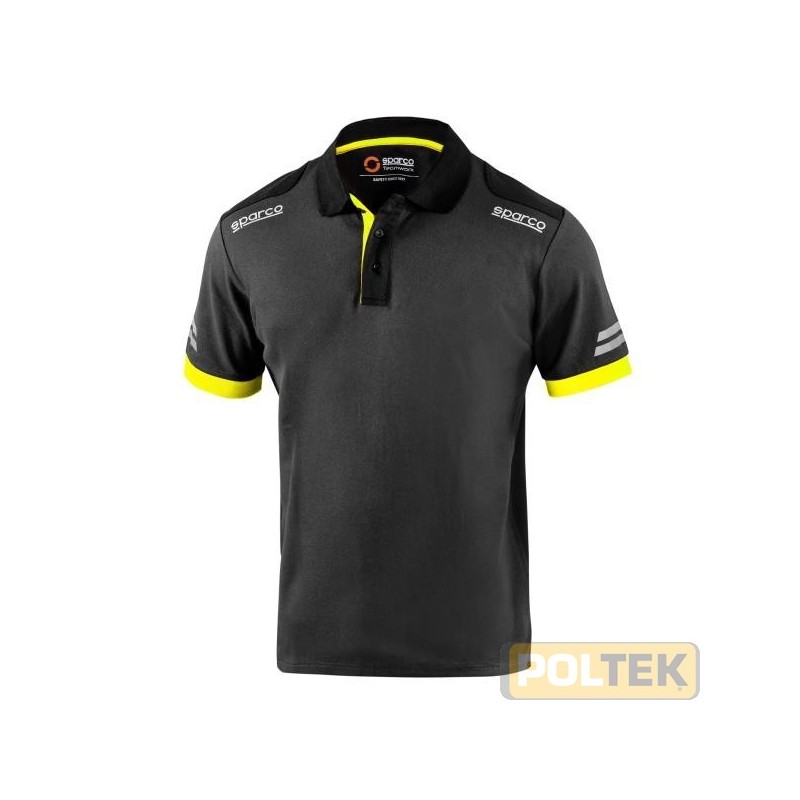 POLO SPARCO TECH TOLEDO GRIGIO/GIALLO tg. XL