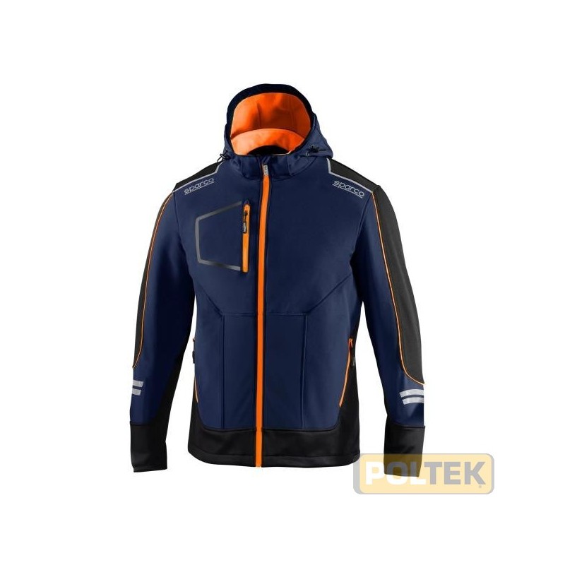 GIACCA SPARCO SOFTSHELL TECH YORK BLU/ARANCIO tg. XXL