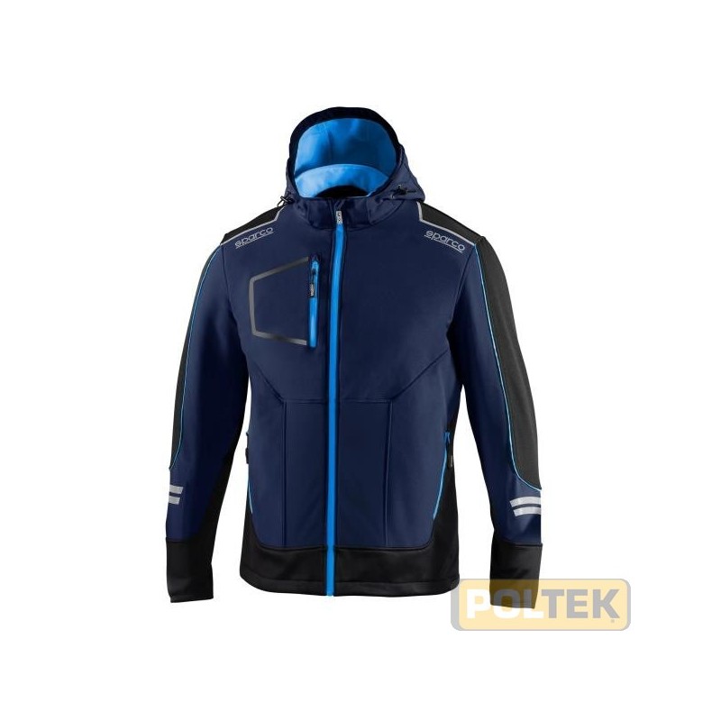 GIACCA SPARCO SOFTSHELL TECH YORK BLU/AZZURRO tg. XXXL