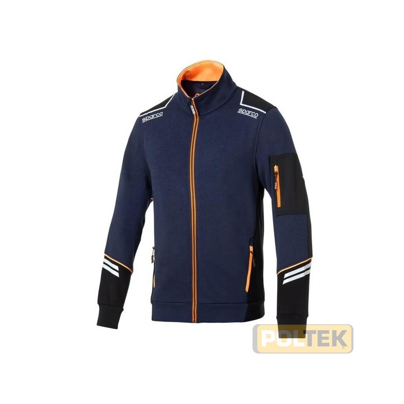 FELPA SPARCO TECH ALABAMA BLU/ARANCIO tg. XXL