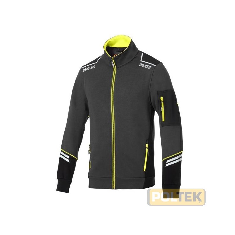 FELPA SPARCO TECH ALABAMA GRIGIO/GIALLO tg. XXL