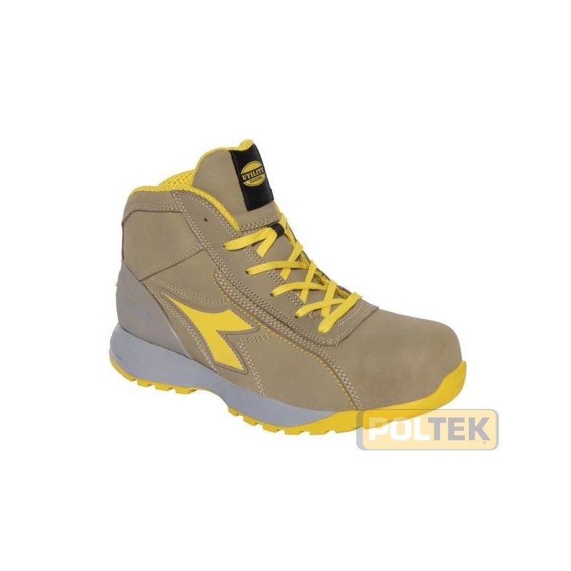 Calzatura di sicurezza mid-cut S3 in pelle nubuck idrorepellente. Mass Damper Technology, puntale in alluminio 200J. Calzata 11.