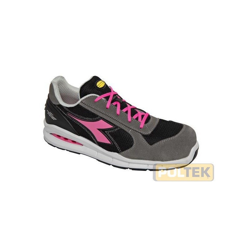 Calzatura bassa in tessuto rete e vitello scamosciato,puntale in acciaio 10, 200J, K-sole a passaggio zero, plantare estraibile 